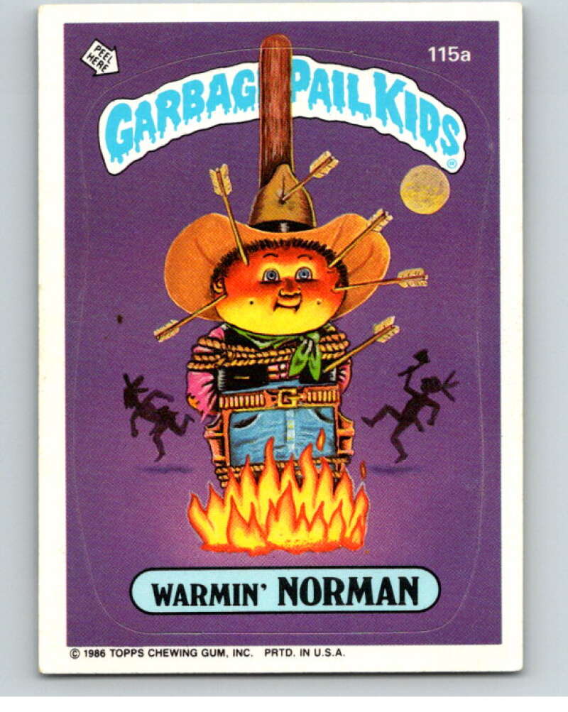 1986 Topps Garbage Pail Kids Series 3 #115a Warmin' Norman V73031 Image 1
