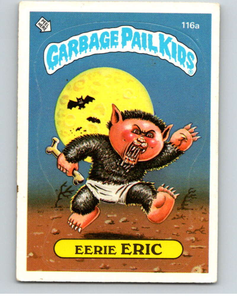 1986 Topps Garbage Pail Kids Series 3 #116a Eerie Eric V73034 Image 1