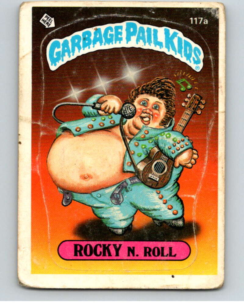 1986 Topps Garbage Pail Kids Series 3 #117a Rocky N. Roll V73036 Image 1