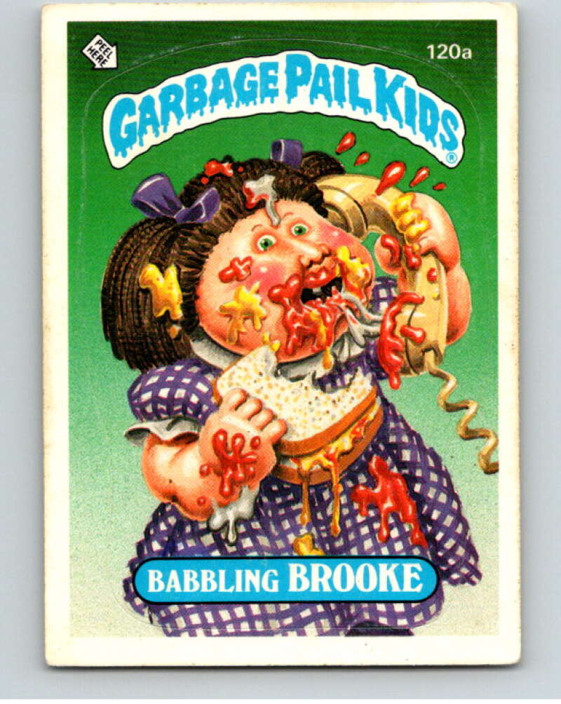 1986 Topps Garbage Pail Kids Series 3 #120a Babbling Brooke V73043 Image 1