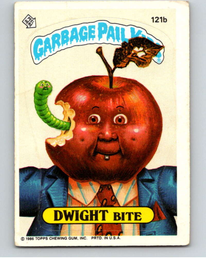 1986 Topps Garbage Pail Kids Series 3 #121b Dwight Bite V73046 Image 1