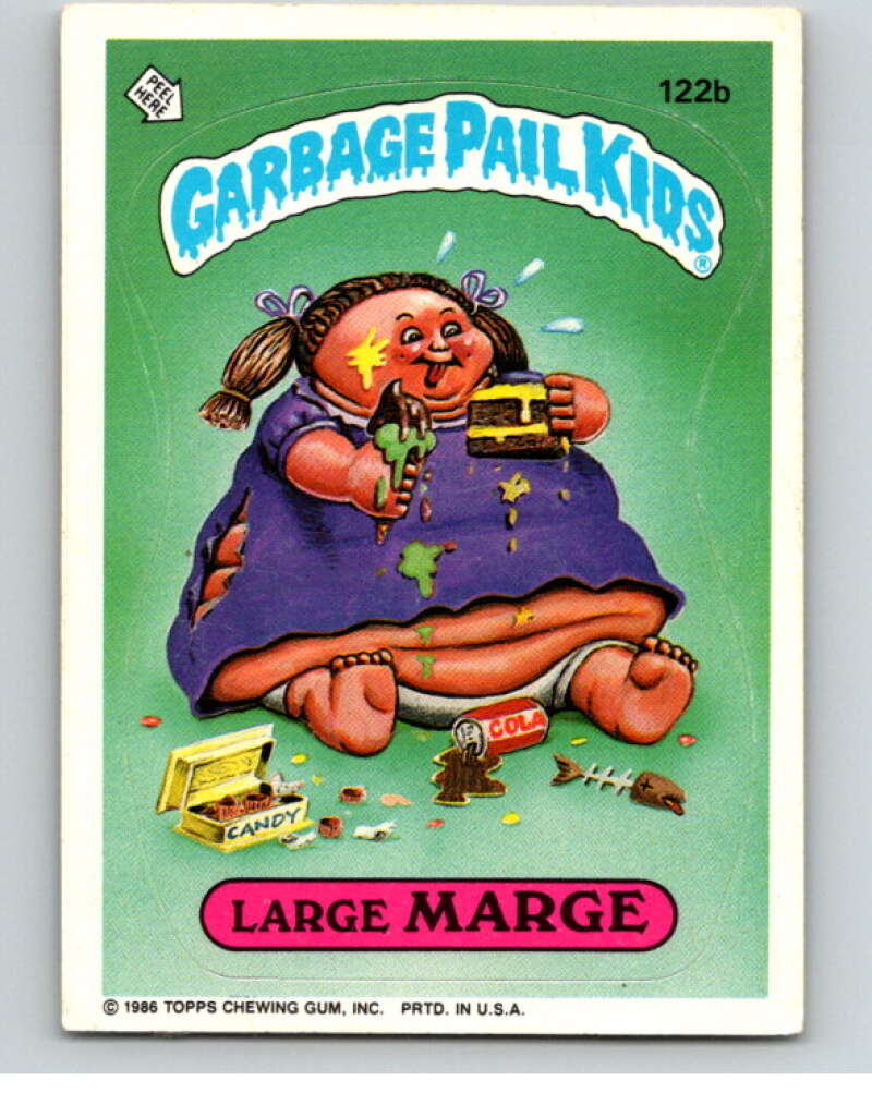 1986 Topps Garbage Pail Kids Series 3 #122b Large Marge V73049 Image 1
