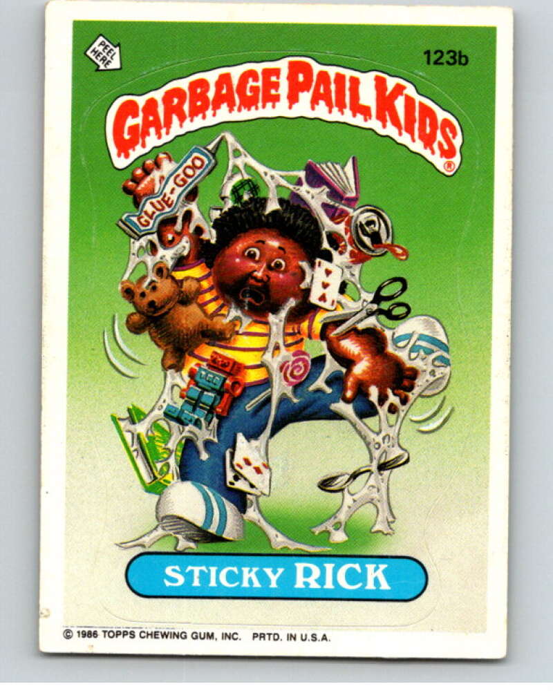 1986 Topps Garbage Pail Kids Series 3 #123b Sticky Rick V73051 Image 1