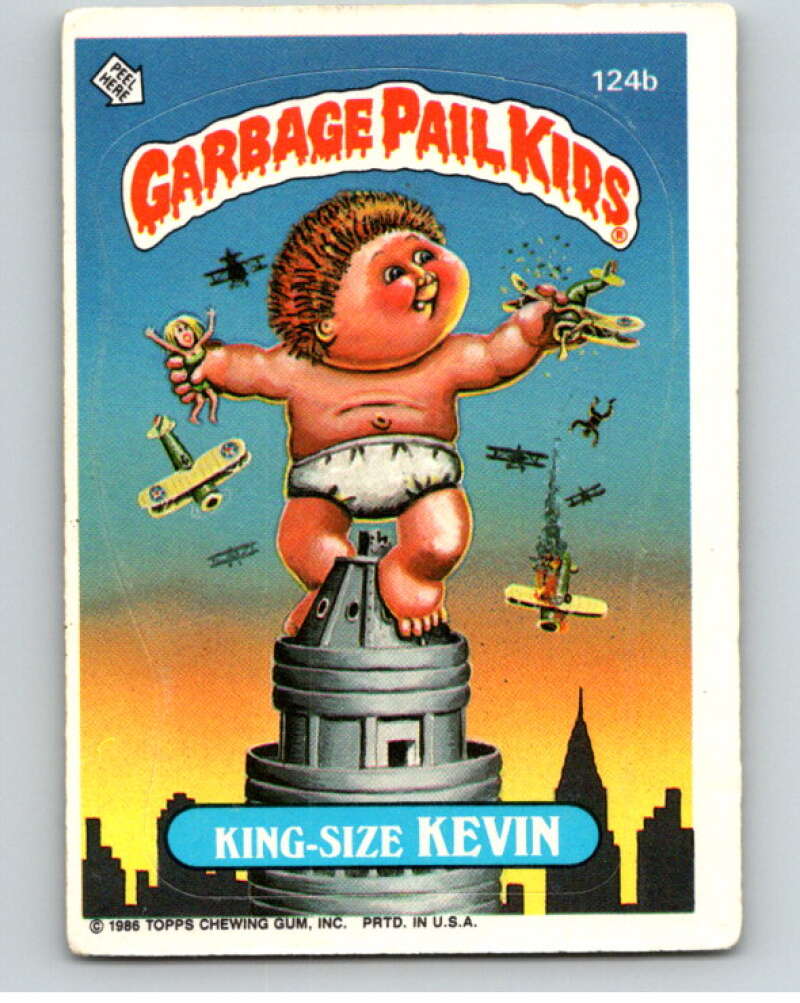 1986 Topps Garbage Pail Kids Series 3 #124b King-Size Kevin V73055 Image 1