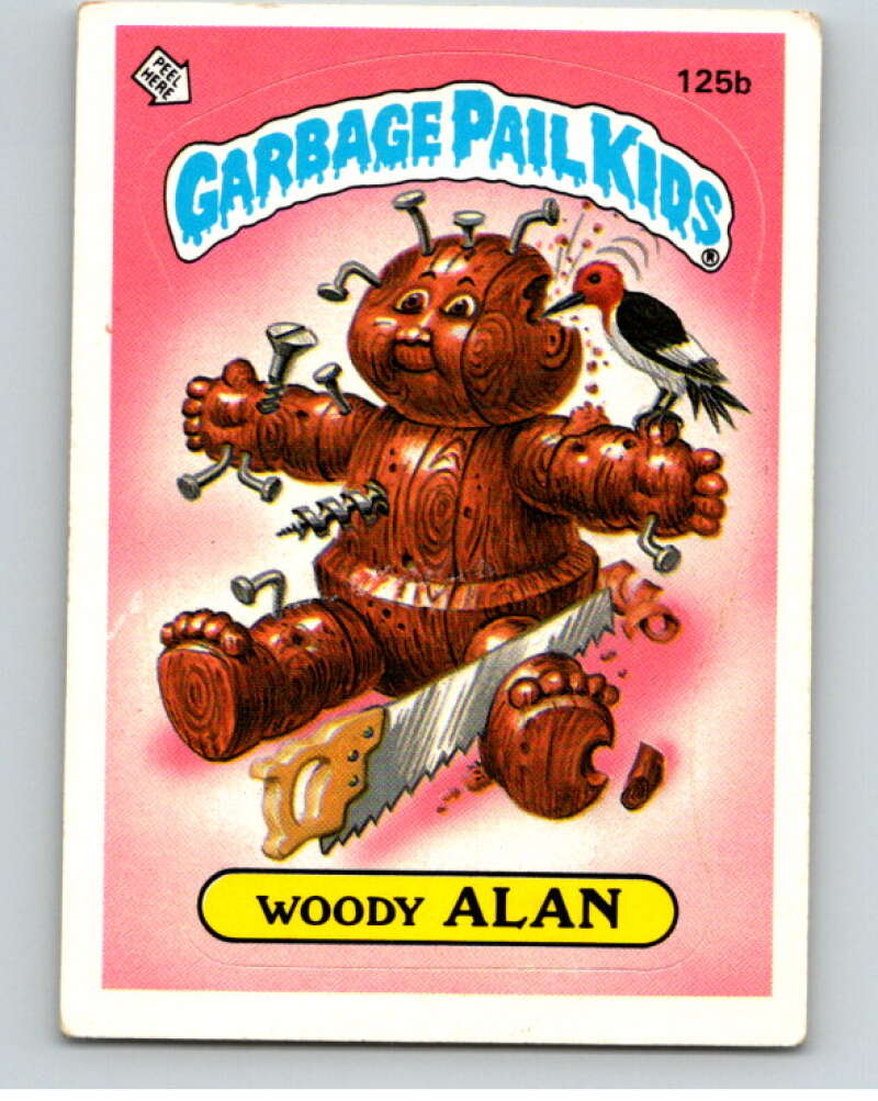 1986 Topps Garbage Pail Kids Series 4 #125B Woody Alan V73057 Image 1