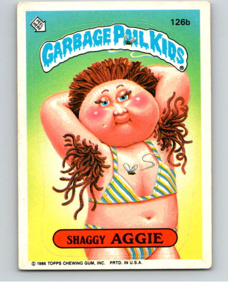 1986 Topps Garbage Pail Kids Series 4 #126B Shaggy Aggie V73061 Image 1