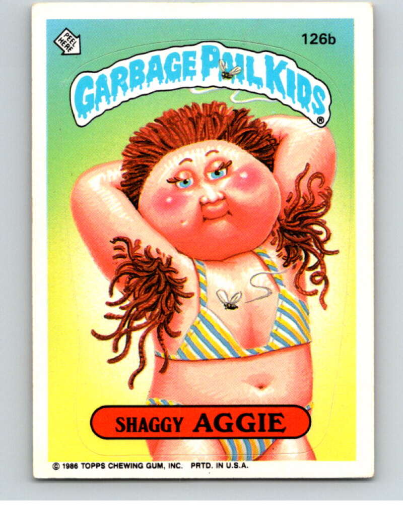 1986 Topps Garbage Pail Kids Series 4 #126B Shaggy Aggie V73062 Image 1