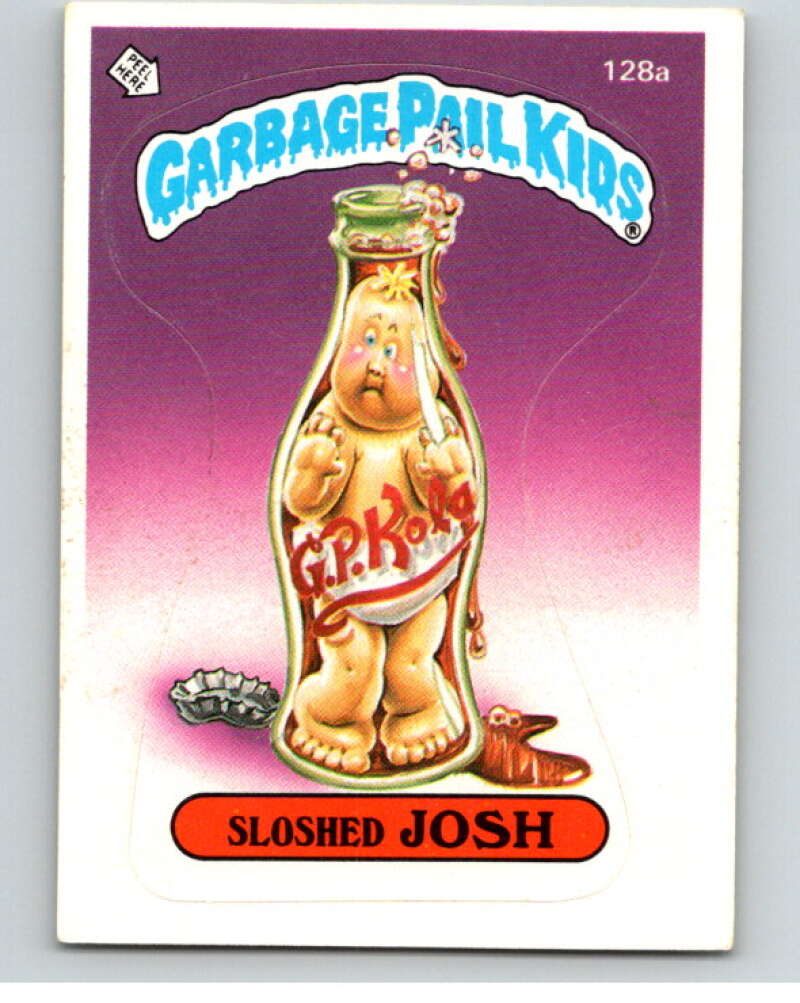 1986 Topps Garbage Pail Kids Series 4 #128A Sloshed Josh V73066 Image 1
