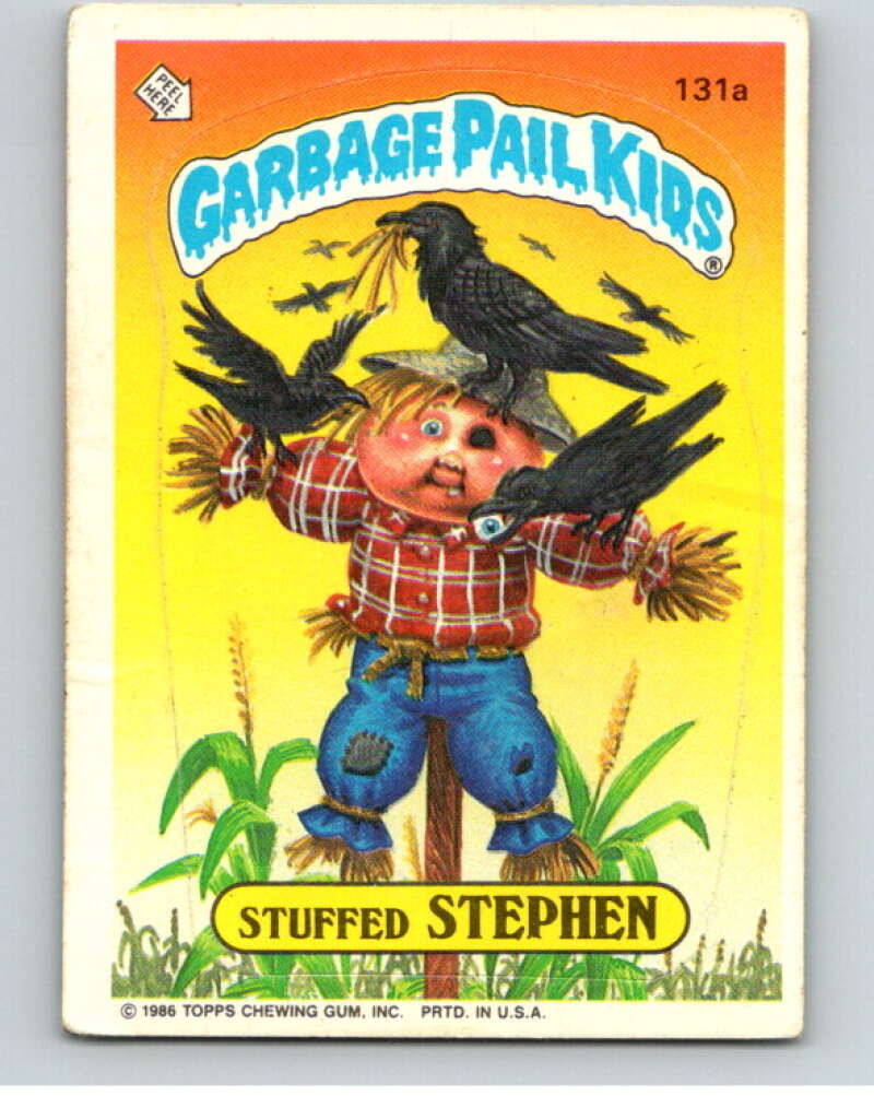 1986 Topps Garbage Pail Kids Series 4 #131A Stuffed Stephen V73075 Image 1