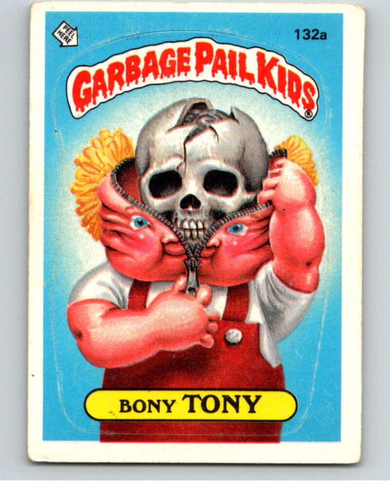 1986 Topps Garbage Pail Kids Series 4 #132A Bony Tony V73078 Image 1