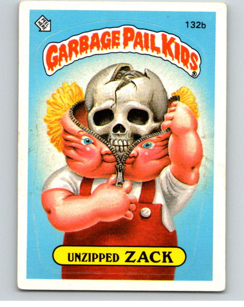 1986 Topps Garbage Pail Kids Series 4 #132B Unzipped Zack V73082 Image 1