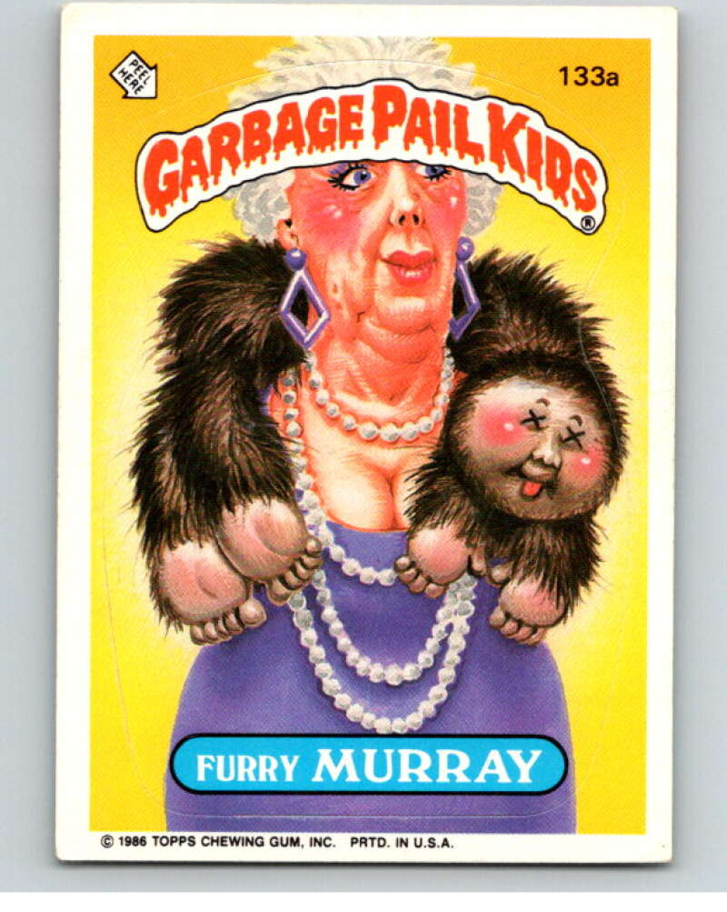 1986 Topps Garbage Pail Kids Series 4 #133A Furry Murray V73085 Image 1