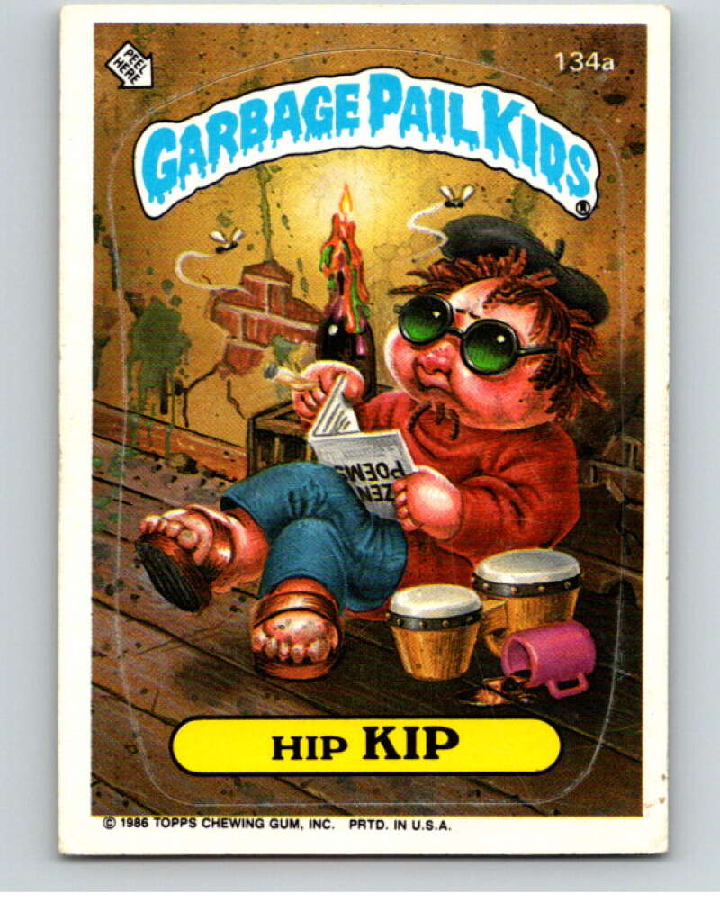 1986 Topps Garbage Pail Kids Series 4 #134A Hip Kip V73088 Image 1
