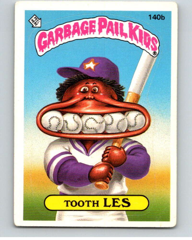 1986 Topps Garbage Pail Kids Series 4 #140B Tooth Les V73106 Image 1