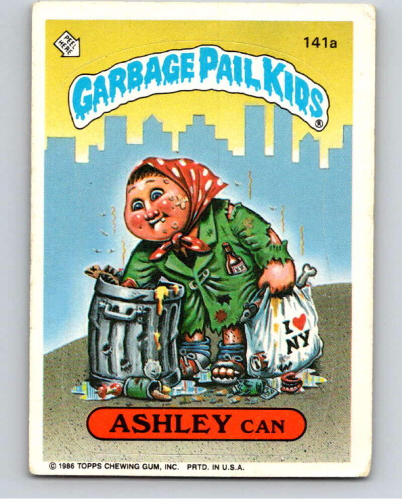 1986 Topps Garbage Pail Kids Series 4 #141A Ashley Can V73107 Image 1