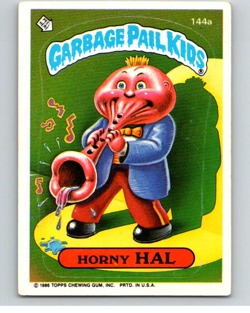 1986 Topps Garbage Pail Kids Series 4 #144A Horny Hal V73111 Image 1
