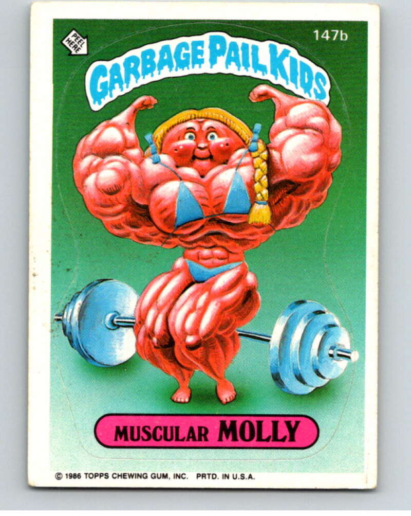 1986 Topps Garbage Pail Kids Series 4 #147B Muscular Molly V73118 Image 1
