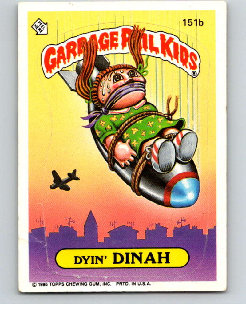 1986 Topps Garbage Pail Kids Series 4 #151B Dyin' Dinah V73121 Image 1