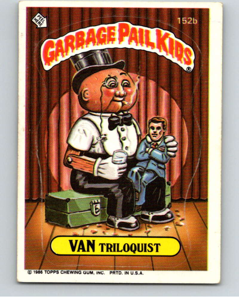 1986 Topps Garbage Pail Kids Series 4 #152B Van Triloquist V73123 Image 1