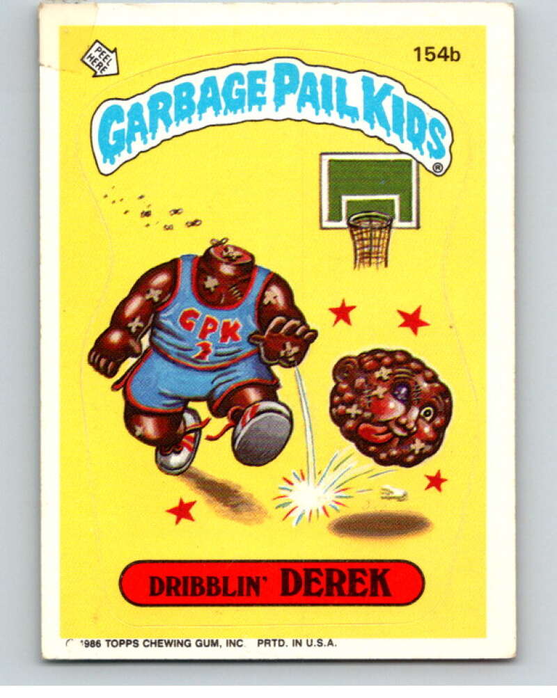 1986 Topps Garbage Pail Kids Series 4 #154B Dribblin' Derek V73126 Image 1