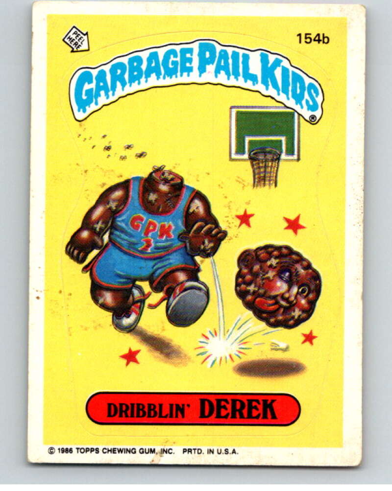1986 Topps Garbage Pail Kids Series 4 #154B Dribblin' Derek V73127 Image 1