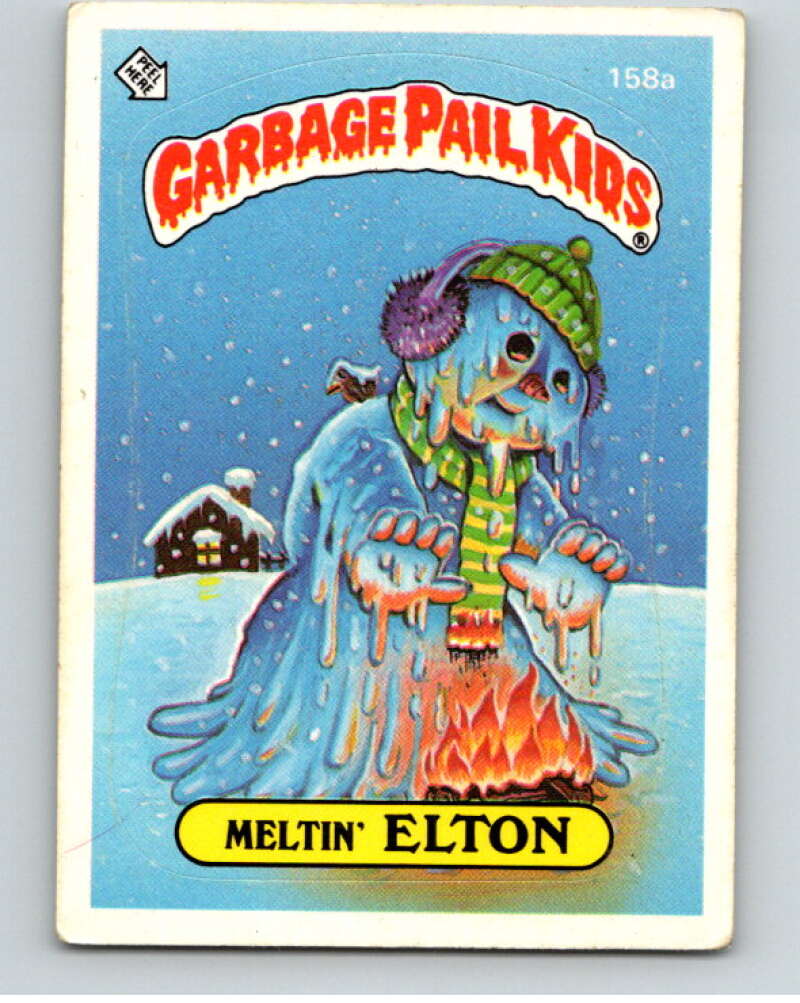 1986 Topps Garbage Pail Kids Series 4 #158A Meltin' Elton V73130 Image 1