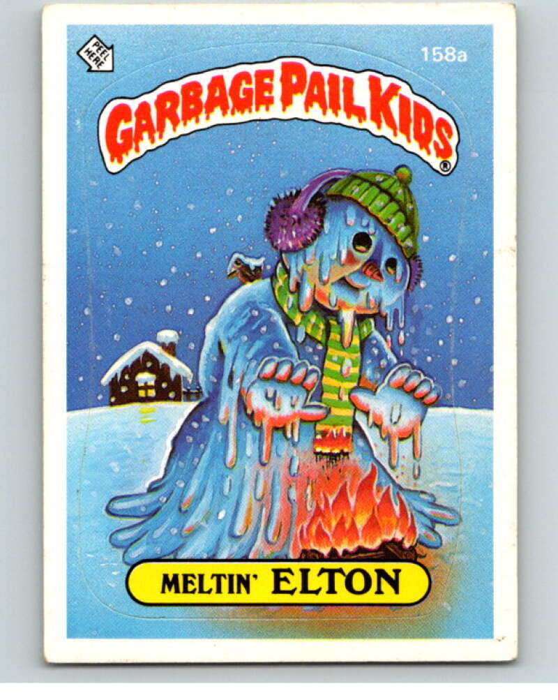 1986 Topps Garbage Pail Kids Series 4 #158A Meltin' Elton V73131 Image 1