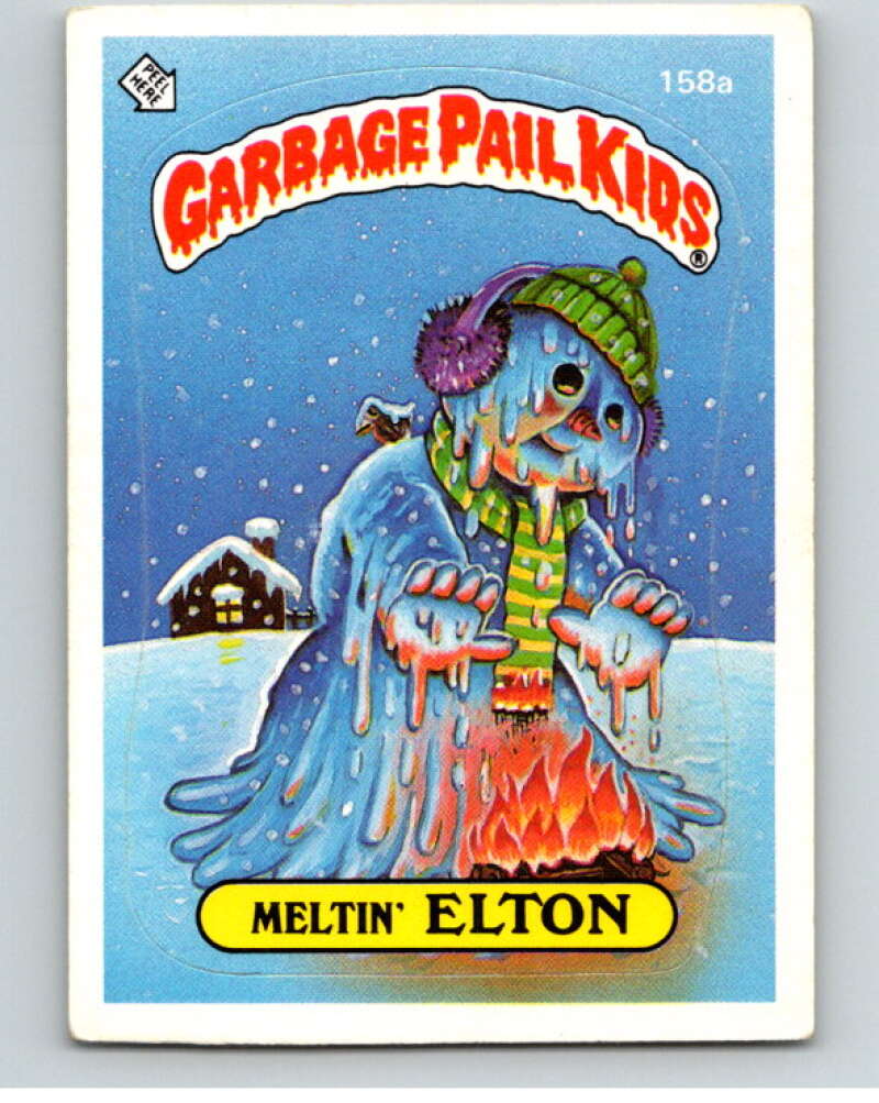 1986 Topps Garbage Pail Kids Series 4 #158A Meltin' Elton V73132 Image 1