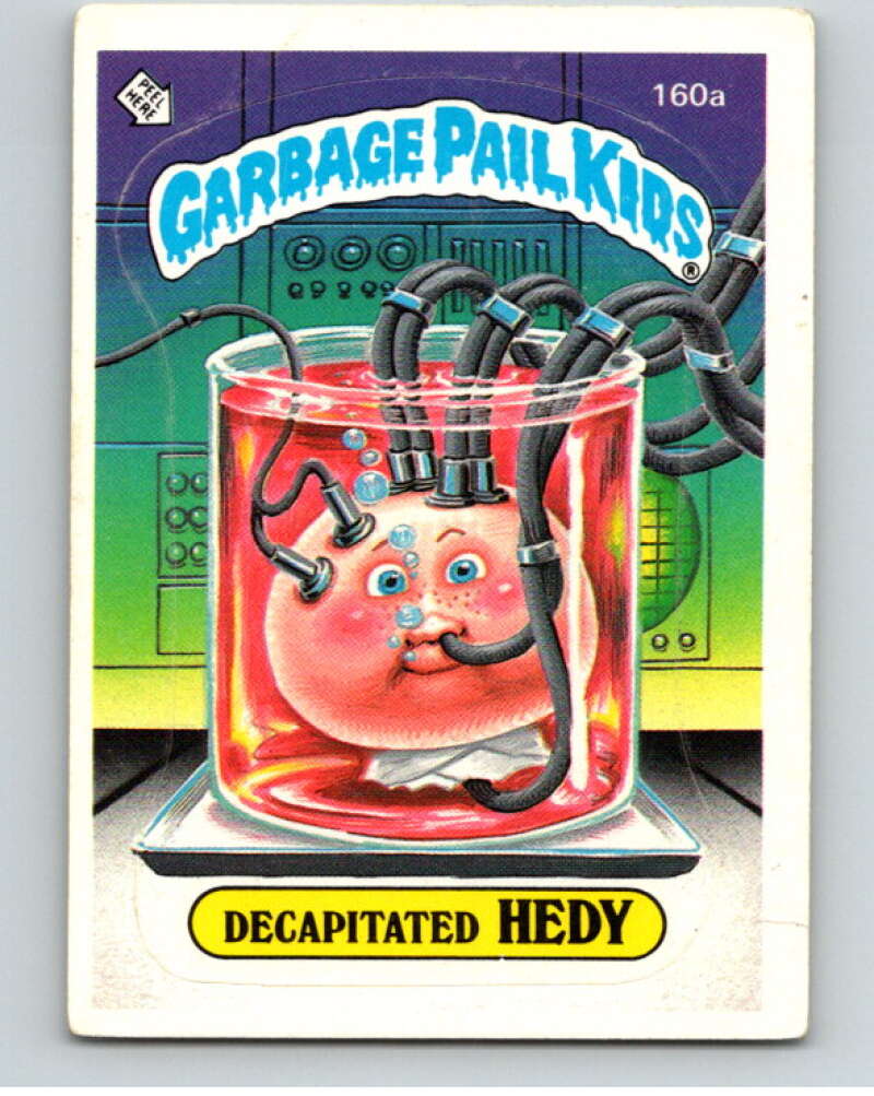 1986 Topps Garbage Pail Kids Series 4 #160A Decapitated Hedy V73136 Image 1
