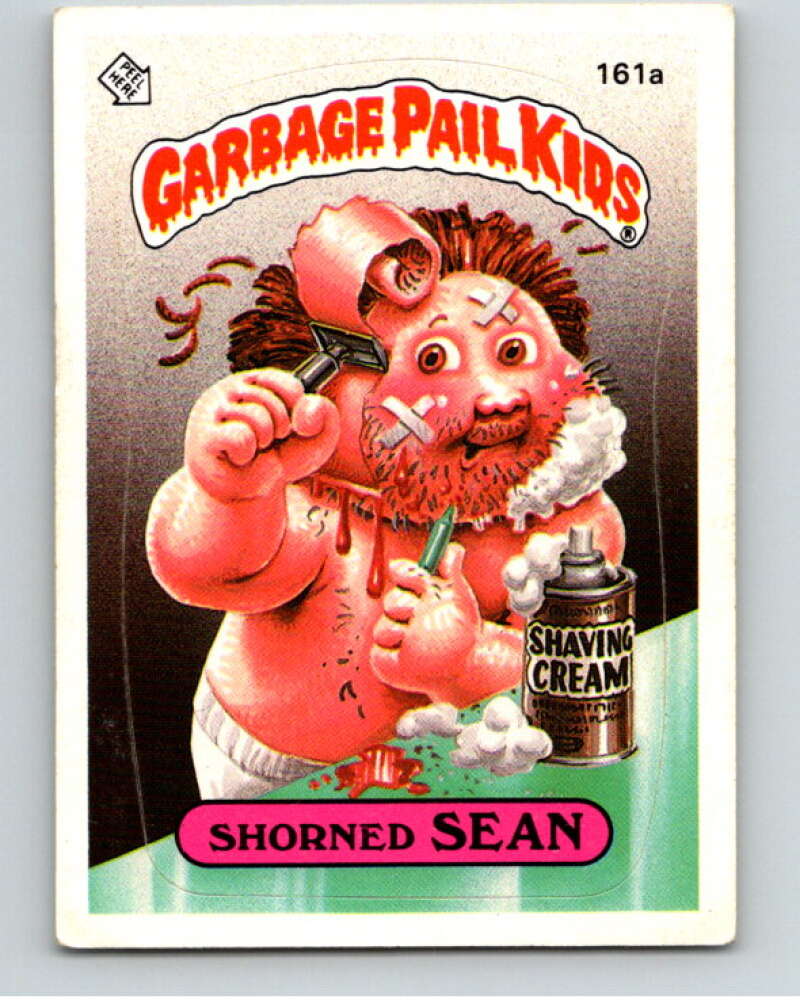 1986 Topps Garbage Pail Kids Series 4 #161A Shorned Sean V73138 Image 1