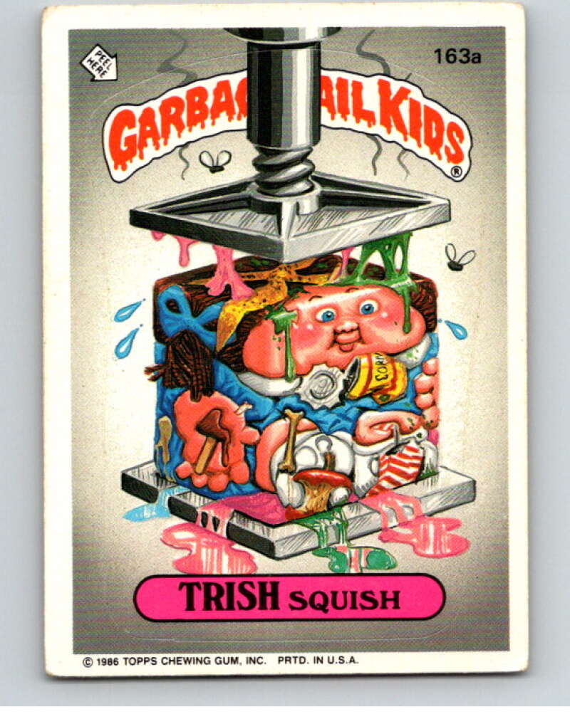 1986 Topps Garbage Pail Kids Series 4 #163A Trish Squish V73141 Image 1