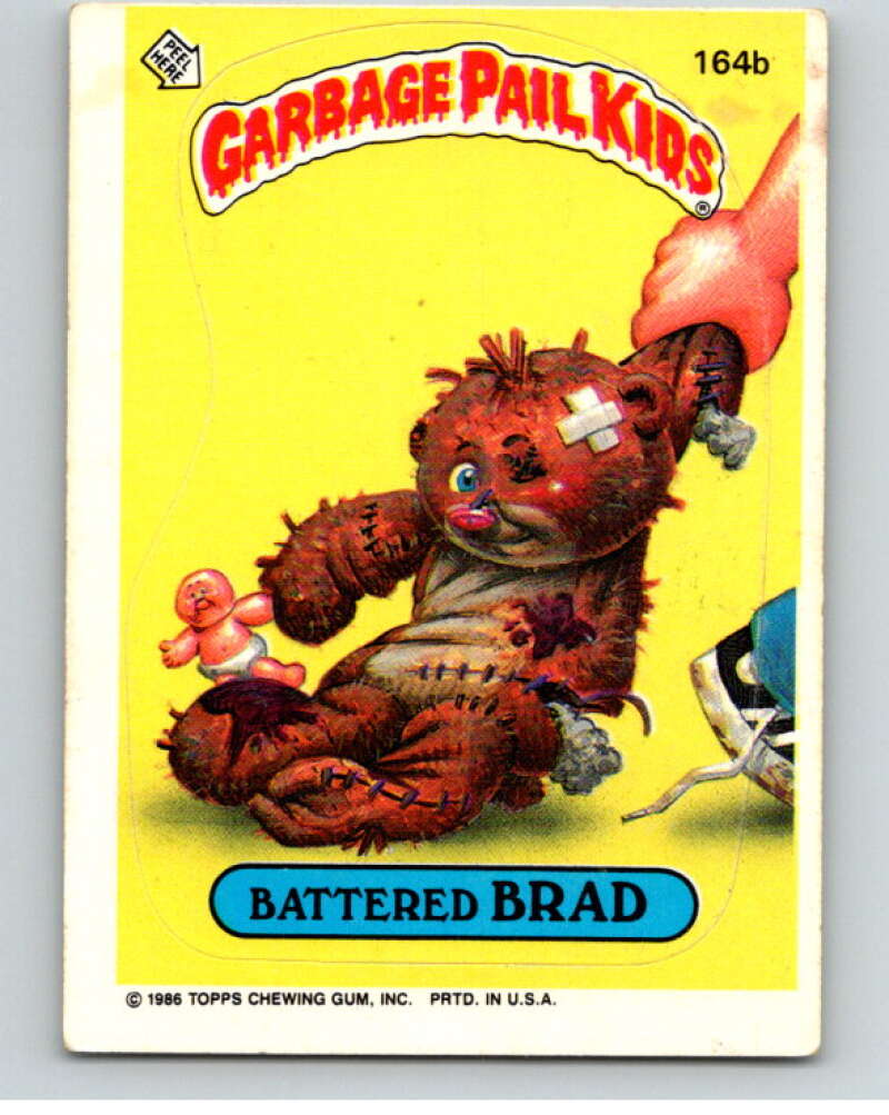 1986 Topps Garbage Pail Kids Series 4 #164B Battered Brad V73142 Image 1
