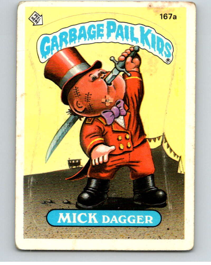 1986 Topps Garbage Pail Kids Series 5 #167A Mick Dagger V73144 Image 1