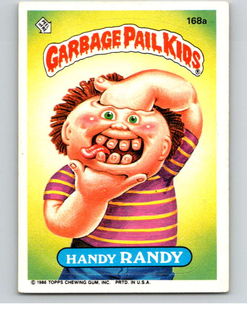 1986 Topps Garbage Pail Kids Series 5 #168A Handy Randy V73147 Image 1
