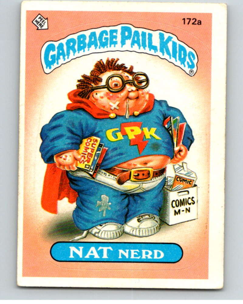 1986 Topps Garbage Pail Kids Series 5 #172A Nat Nerd V73160 Image 1
