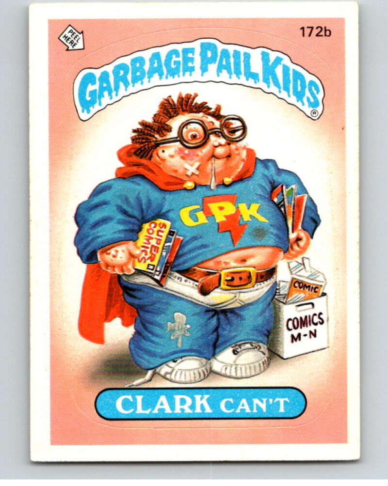 1986 Topps Garbage Pail Kids Series 5 #172B Clark Can't V73161 Image 1