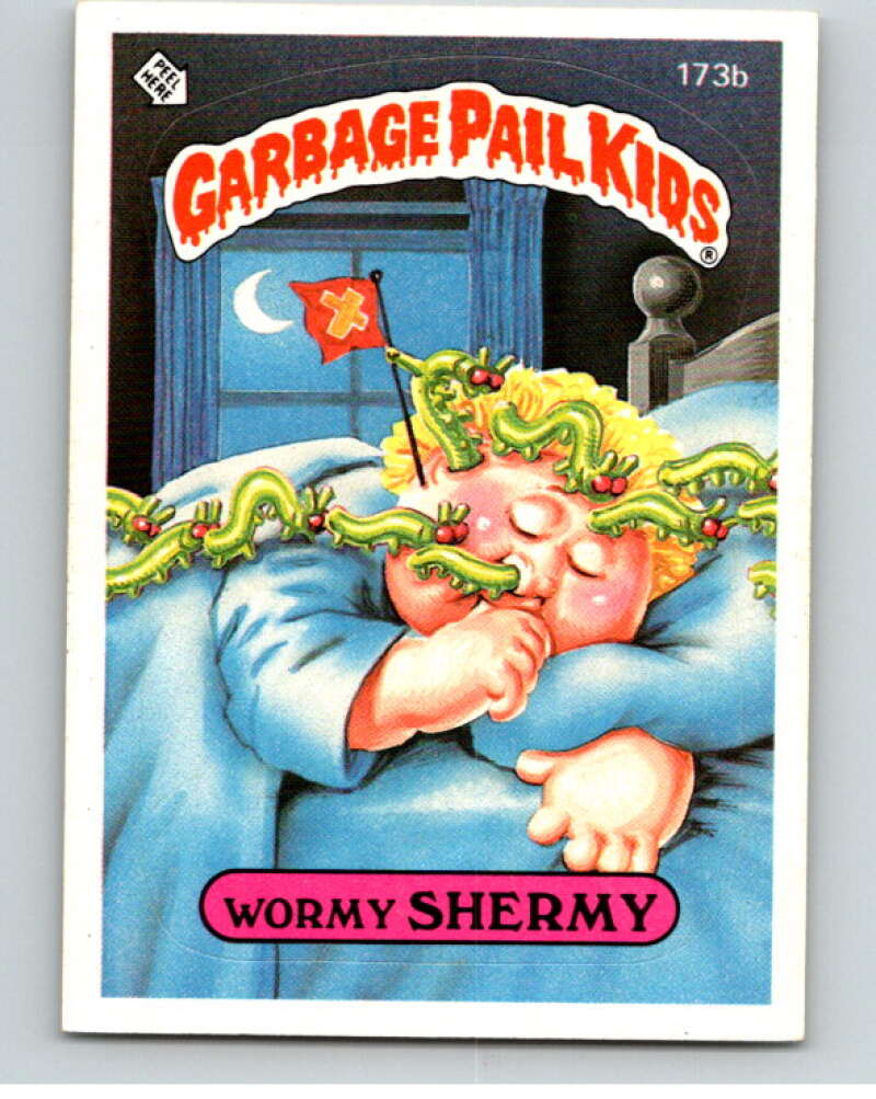 1986 Topps Garbage Pail Kids Series 5 #173B Wormy Shermy V73163 Image 1