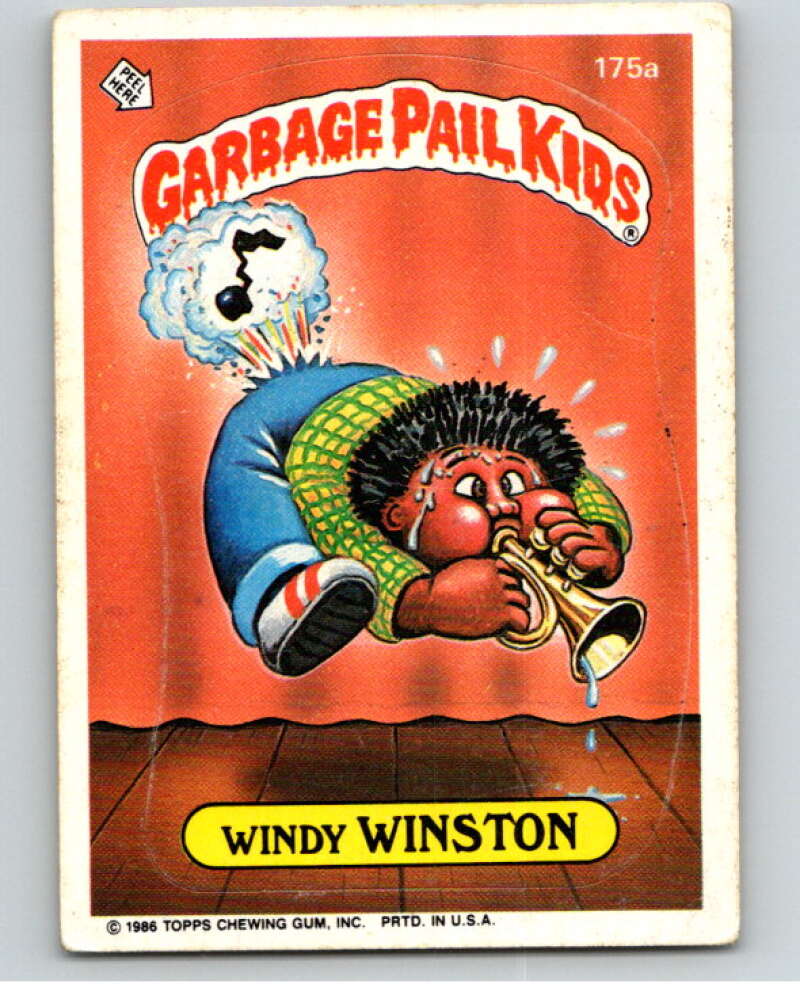 1986 Topps Garbage Pail Kids Series 5 #175A Windy Winston V73167 Image 1