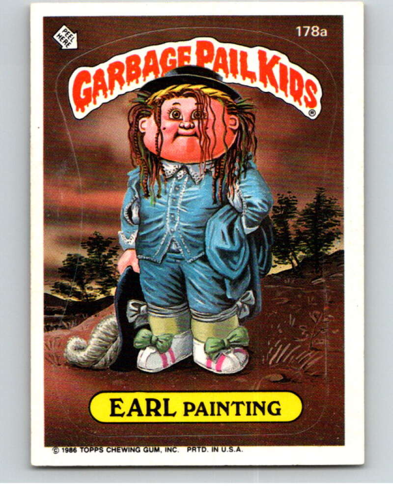 1986 Topps Garbage Pail Kids Series 5 #178A Earl Painting V73174 Image 1