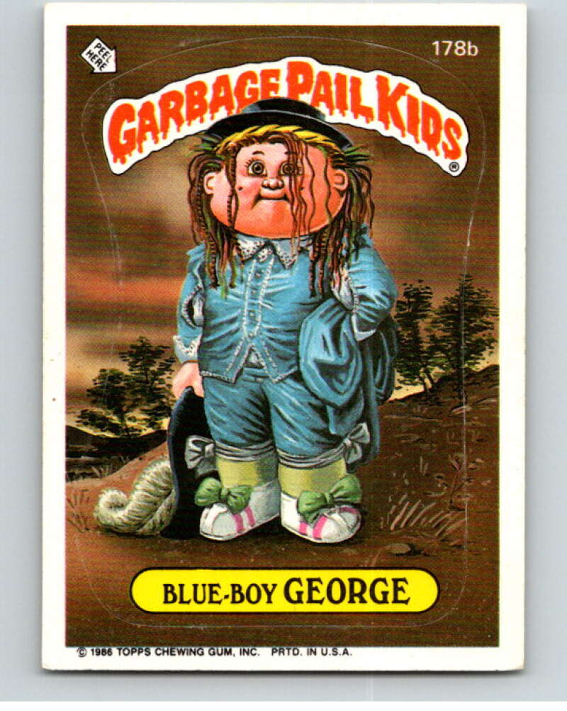 1986 Topps Garbage Pail Kids Series 5 #178B Blue-Boy George V73176 Image 1