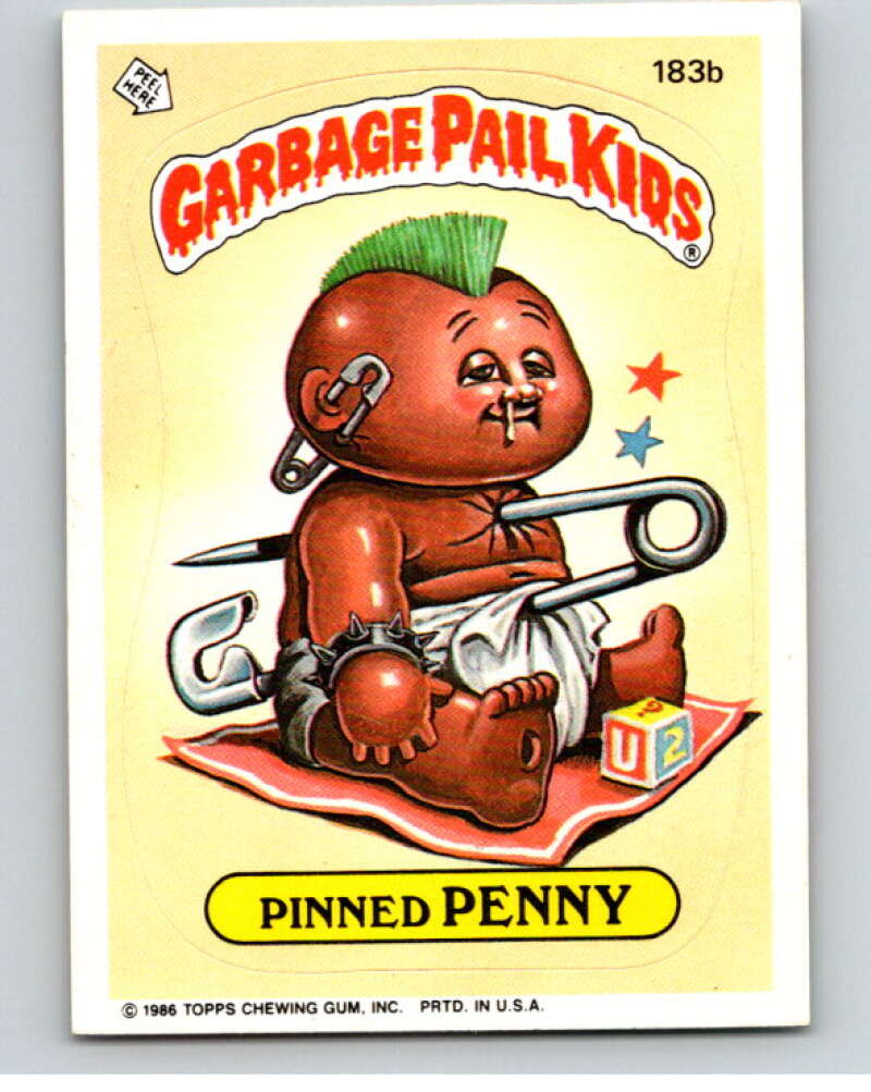 1986 Topps Garbage Pail Kids Series 5 #183B Pinned Penny V73189 Image 1