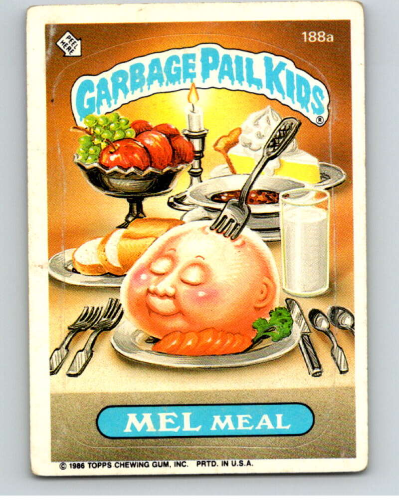 1986 Topps Garbage Pail Kids Series 5 #188A Mel Meal V73200 Image 1