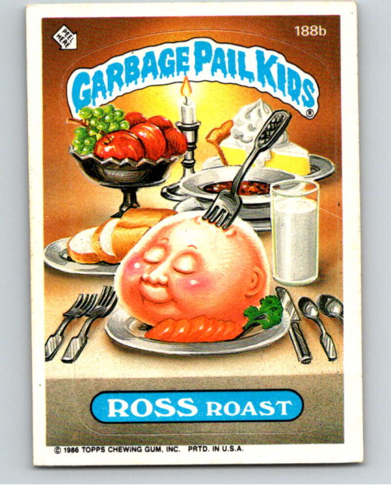 1986 Topps Garbage Pail Kids Series 5 #188B Ross Roast V73201 Image 1