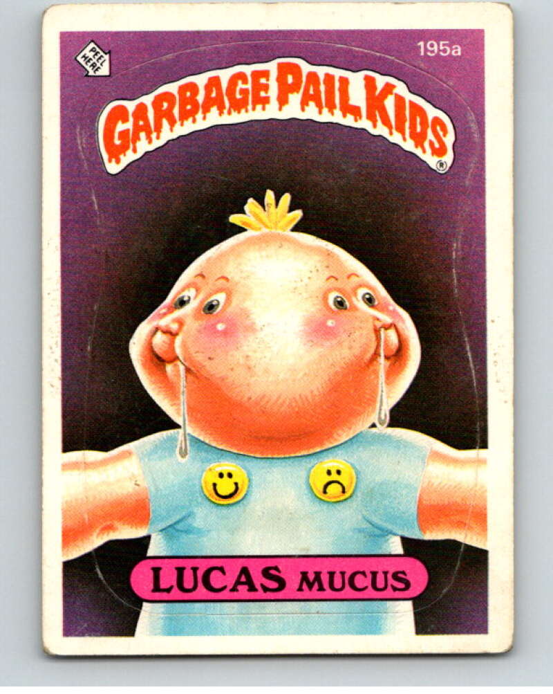 1986 Topps Garbage Pail Kids Series 5 #195A Lucas Mucus V73218 Image 1