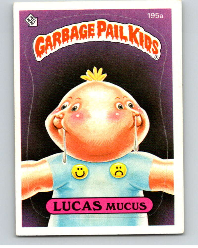 1986 Topps Garbage Pail Kids Series 5 #195A Lucas Mucus V73219 Image 1