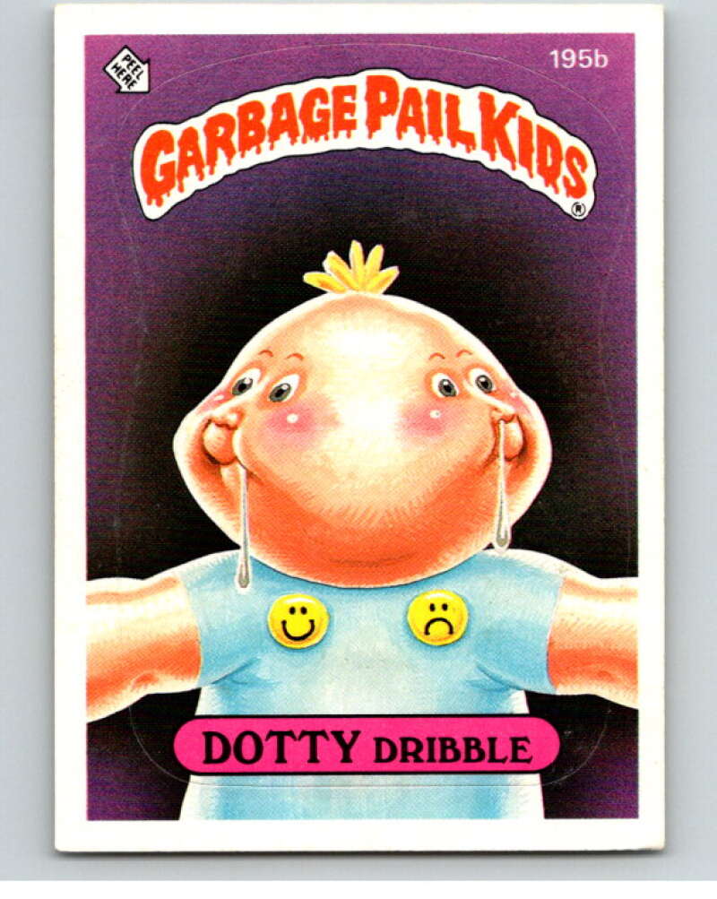 1986 Topps Garbage Pail Kids Series 5 #195B Dotty Dribble V73221 Image 1