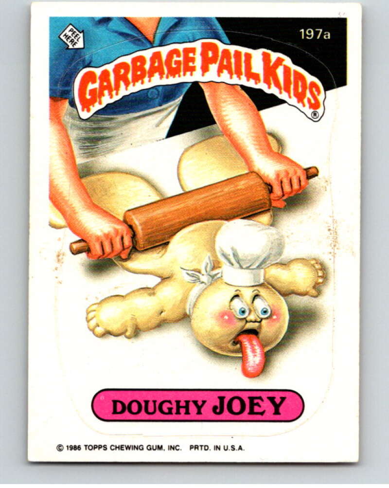 1986 Topps Garbage Pail Kids Series 5 #197A Doughy Joey V73225 Image 1
