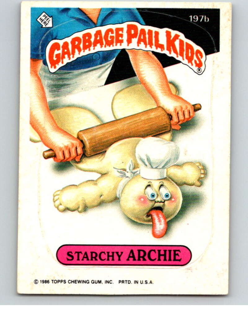 1986 Topps Garbage Pail Kids Series 5 #197B Starchy Archie V73226 Image 1