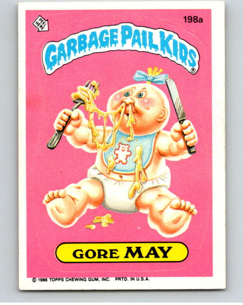 1986 Topps Garbage Pail Kids Series 5 #198A Gore May V73228 Image 1
