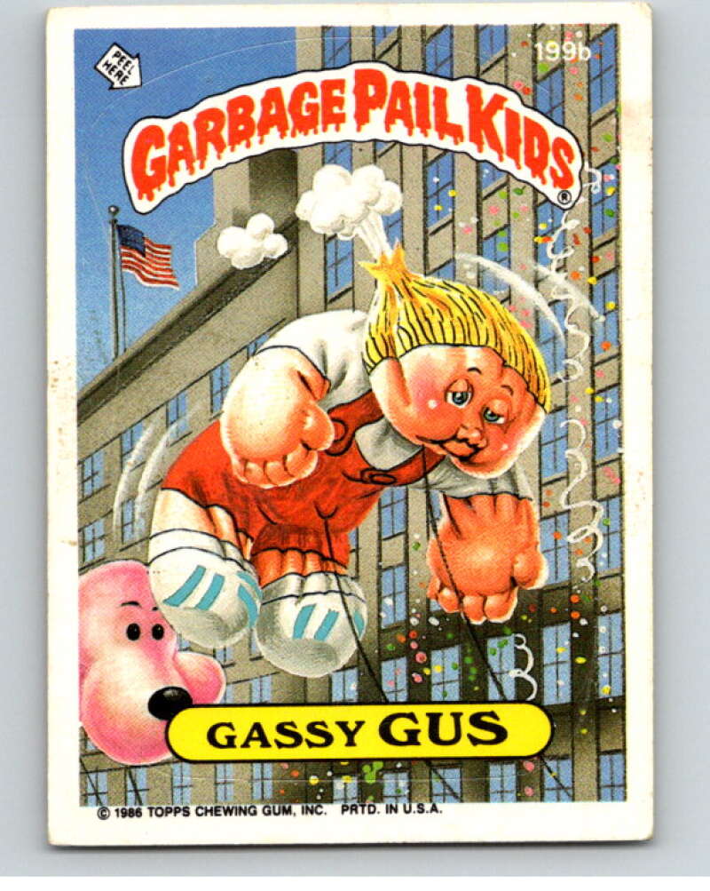 1986 Topps Garbage Pail Kids Series 5 #199B Gassy Gus V73232 Image 1